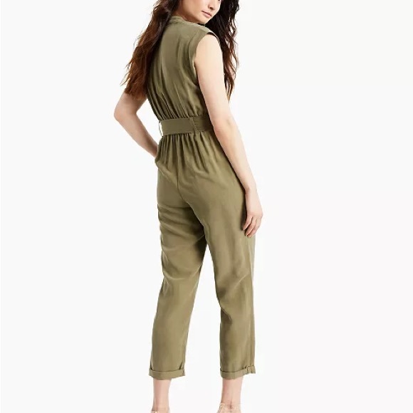 INC International Concepts Made for Macy’s Olive Green Women's Jumpsuit NWT 14 - Picture 1 of 9